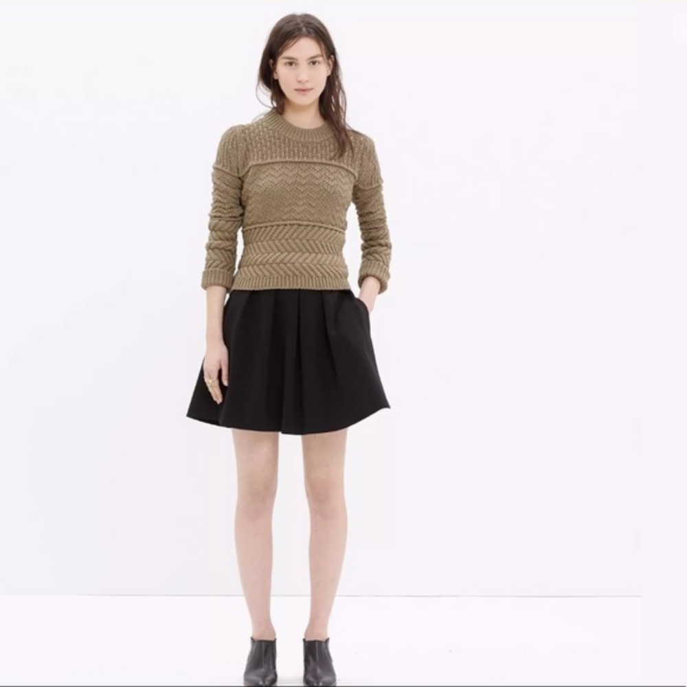 Madewell Countdown Flared Mini Skirt in Black